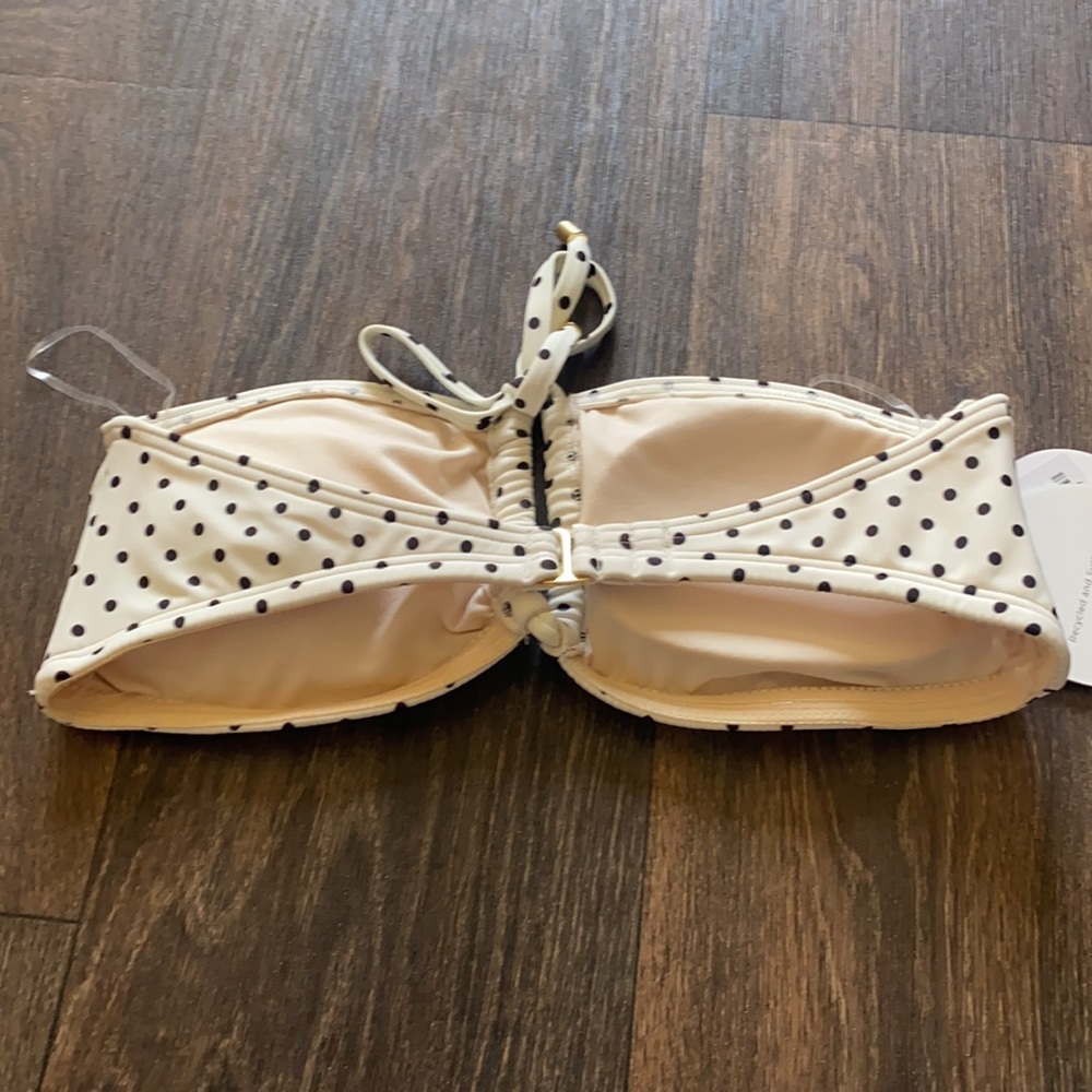 Peony Biscotti Tie Bikini Bandeau Top - Picture 5 of 7